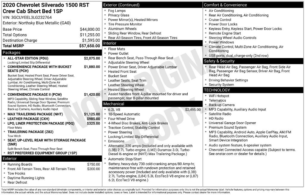 Used 2020 Chevrolet Silverado 1500 RST w/ All-Star Edition AWD/4WD image 16
