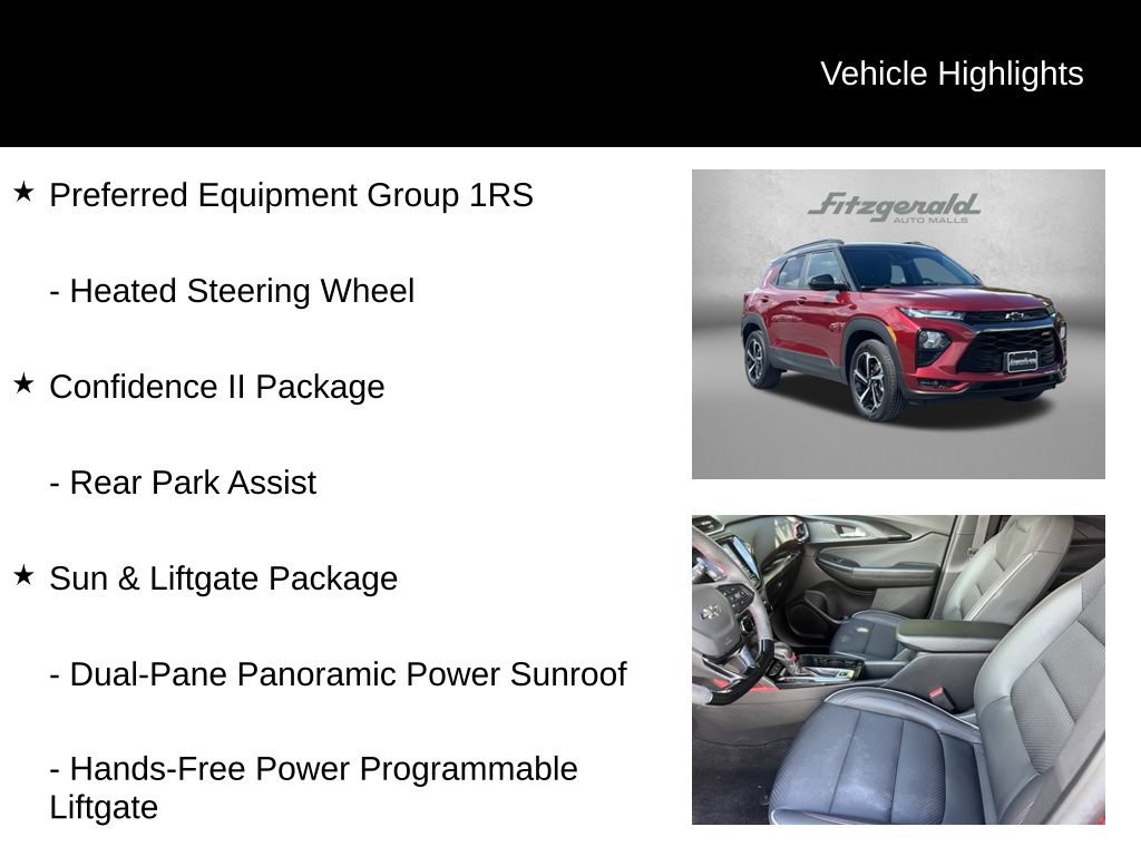 Used 2023 Chevrolet TrailBlazer RS w/ Sun and Liftgate Package AWD/4WD image 9