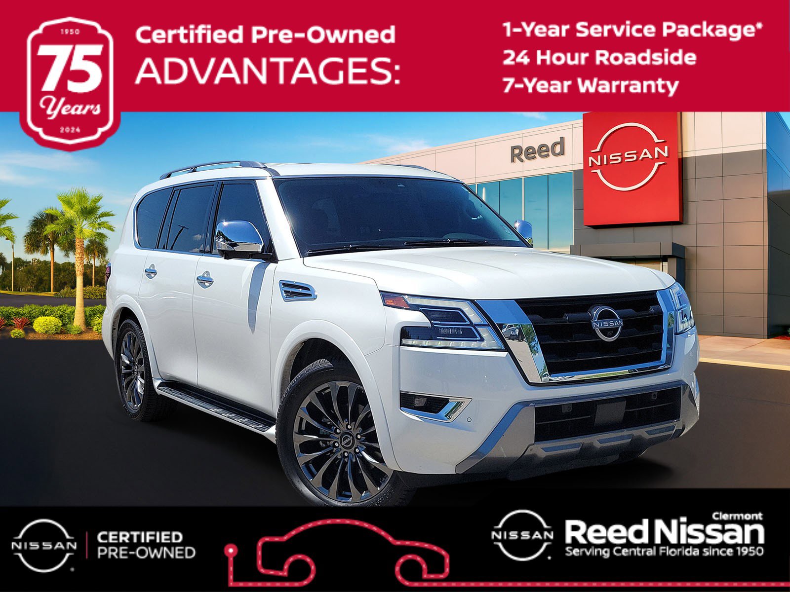 Certified 2023 Nissan Armada Platinum w/ Captain's Chairs Package