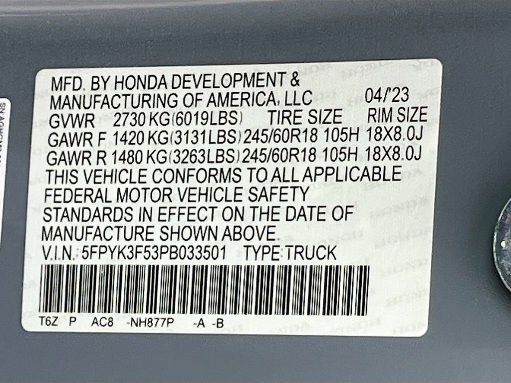 Used 2023 Honda Ridgeline RTL image 29