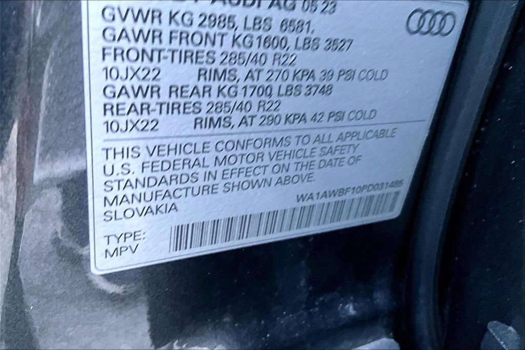 Used 2023 Audi SQ8 Premium Plus w/ SQ8 Luxury Package image 19