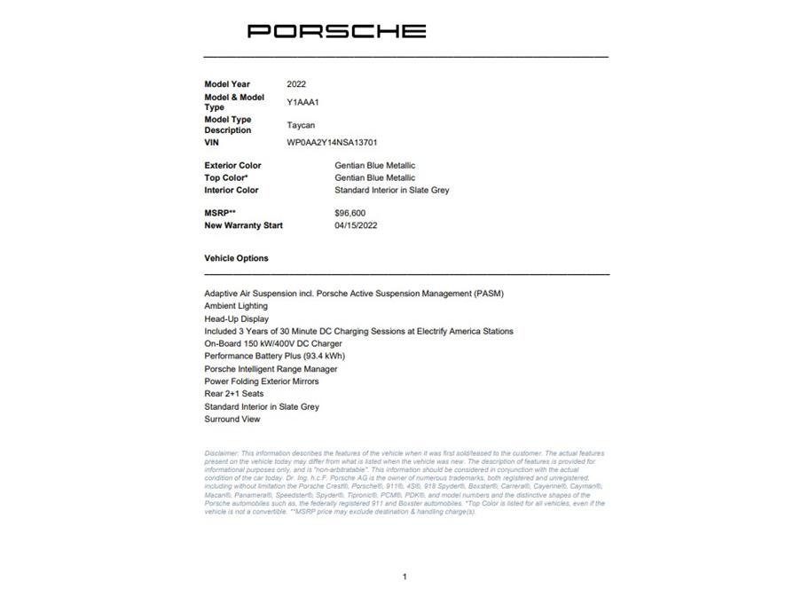 Used 2022 Porsche Taycan image 24