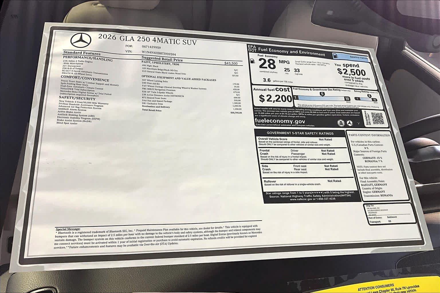 New 2026 Mercedes-Benz GLA 250 4MATIC image 18