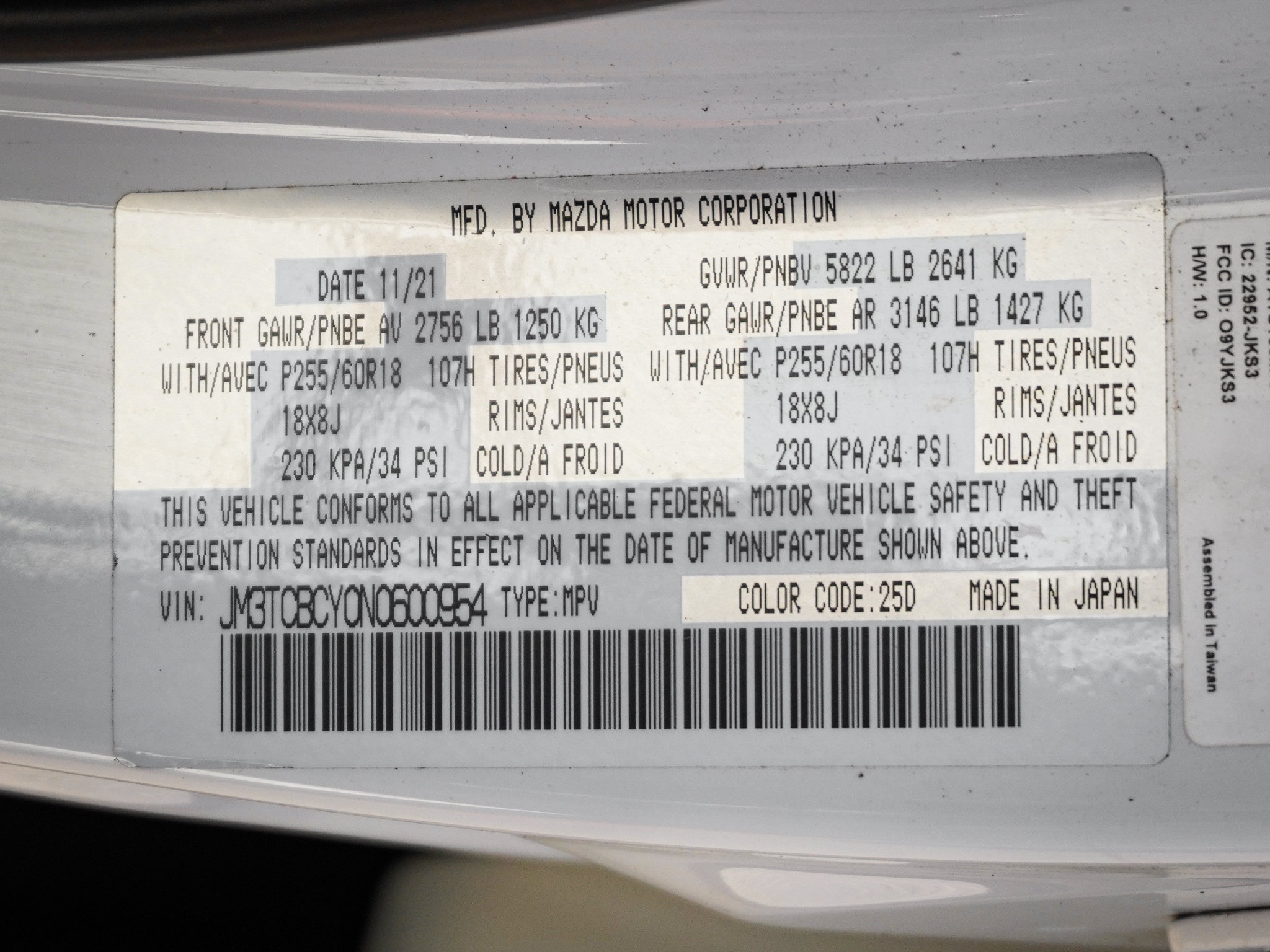 Used 2022 MAZDA CX-9 Touring AWD/4WD image 36