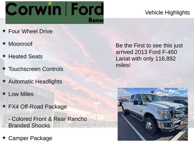 Used 2013 Ford F450 Lariat w/ Lariat Ultimate Pkg image 4