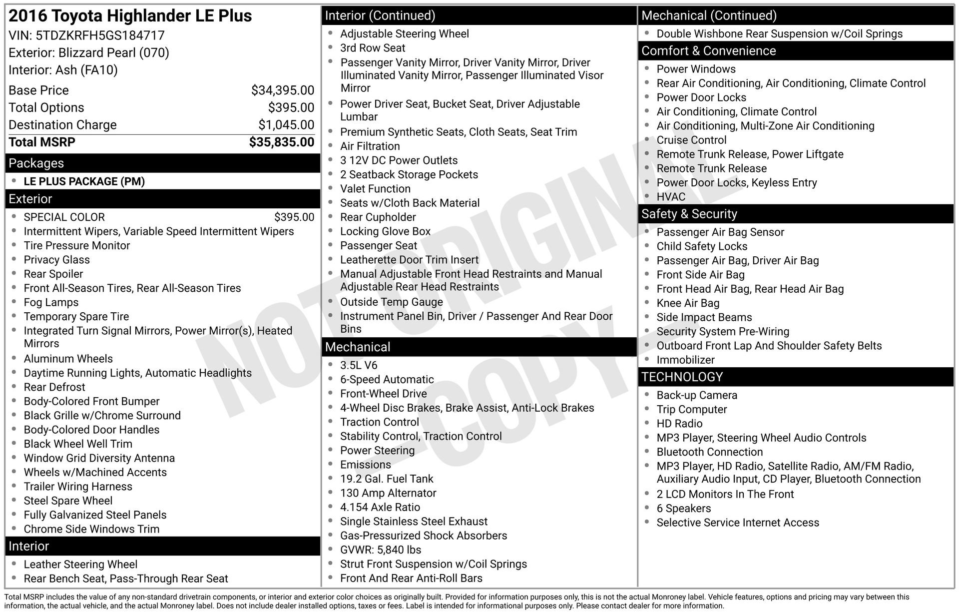 Certified 2016 Toyota Highlander Plus FWD image 24