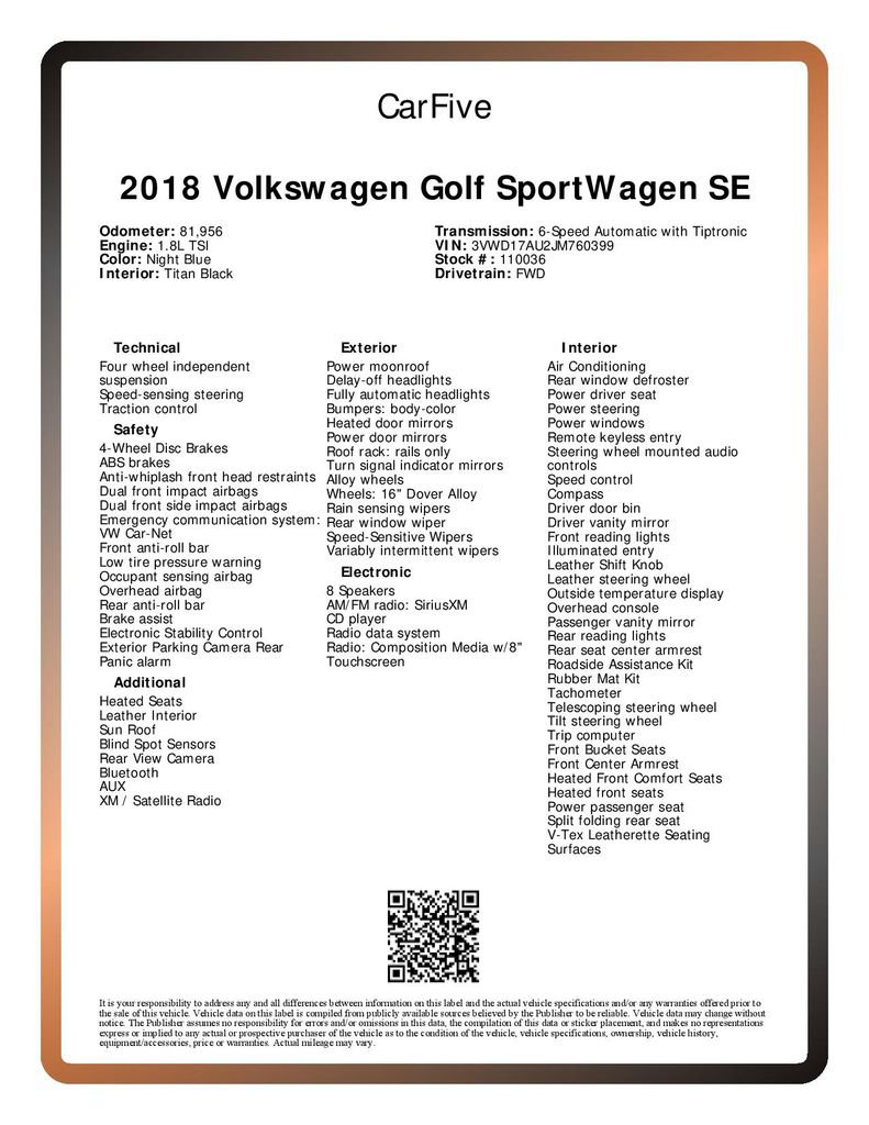 Used 2018 Volkswagen Golf SE image 34