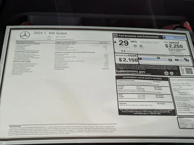 New 2026 Mercedes-Benz C 300 Sedan image 18