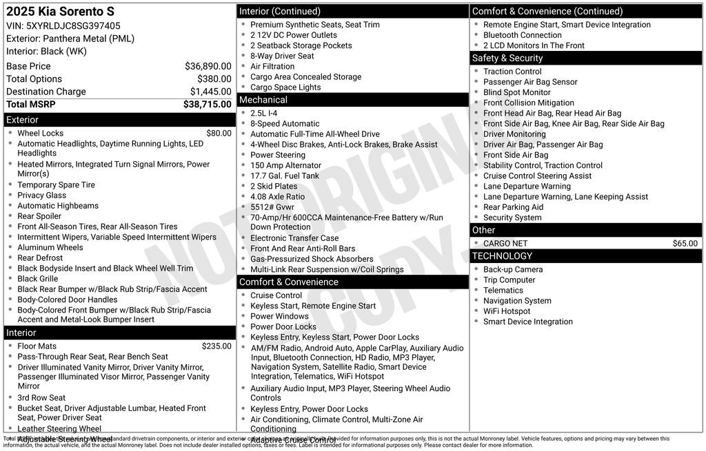 New 2025 Kia Sorento S image 21