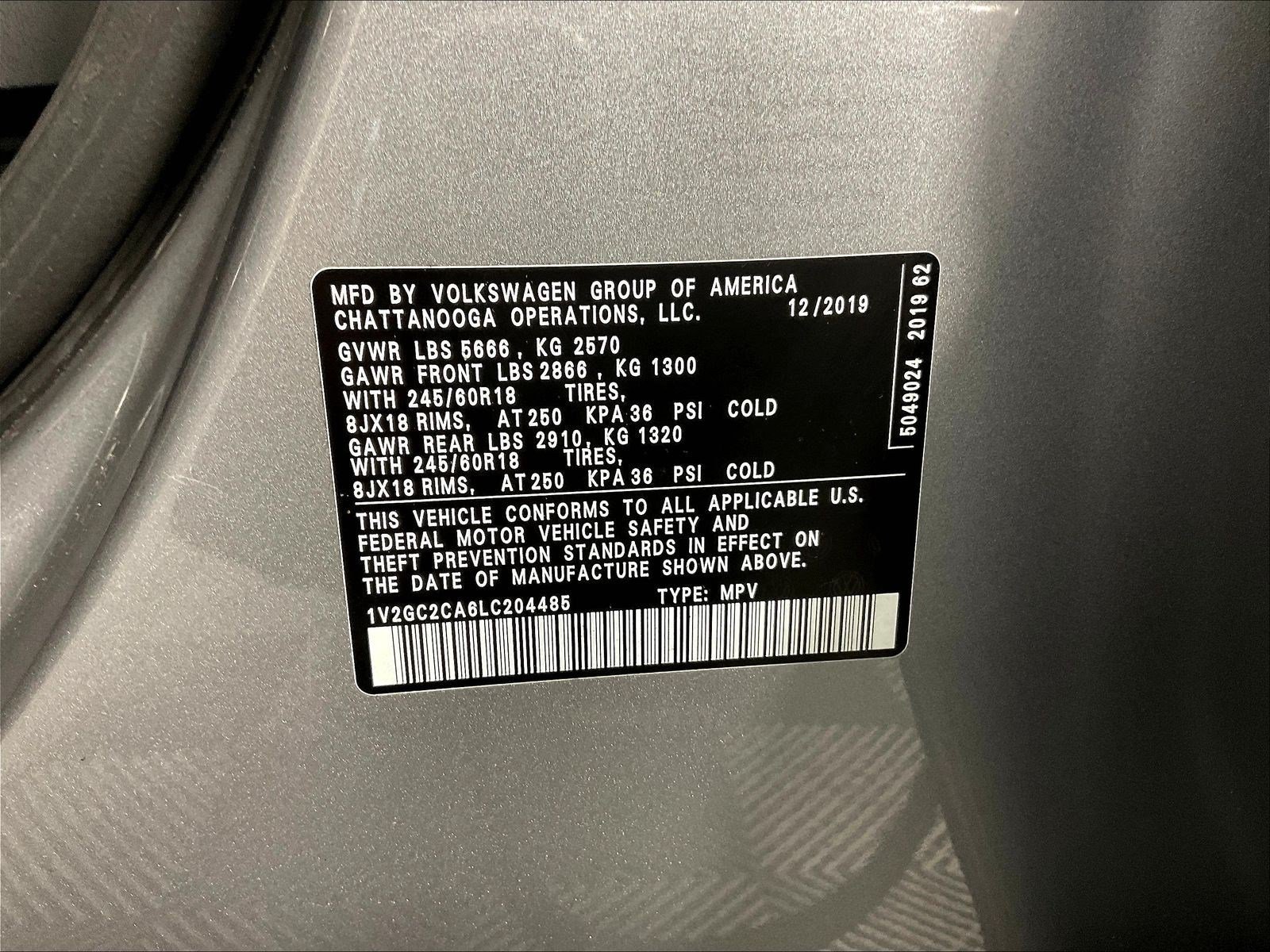 Used 2020 Volkswagen Atlas Cross Sport S AWD/4WD image 18