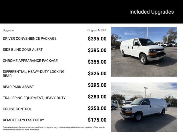 New 2025 Chevrolet Express 2500 Work Van 3D Extended Cargo Van w/ Driver Convenience Package RWD image 14