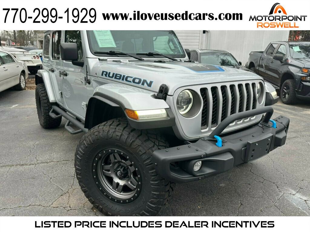 Used 2023 Jeep Wrangler Unlimited Rubicon 4xe w/ Steel Bumper Group image 1