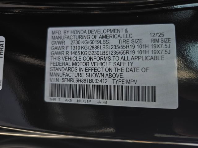 New 2026 Honda Odyssey Touring image 37