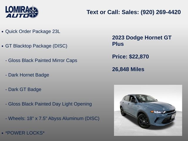 Used 2023 Dodge Hornet GT Plus w/ GT Blacktop Package AWD/4WD image 8