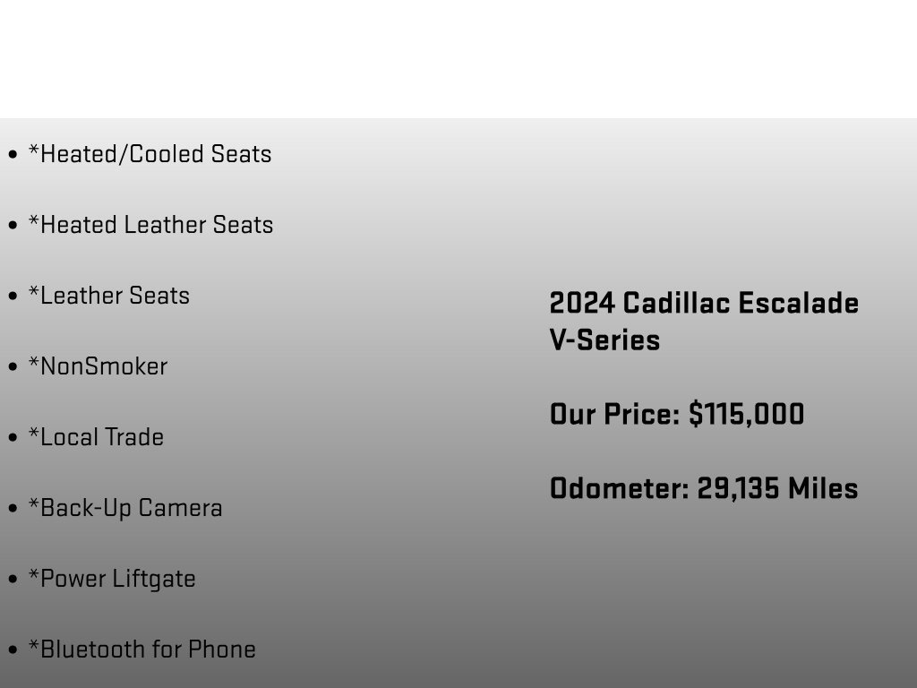 Used 2024 Cadillac Escalade V w/ LPO, Floor Liner Package AWD/4WD image 36