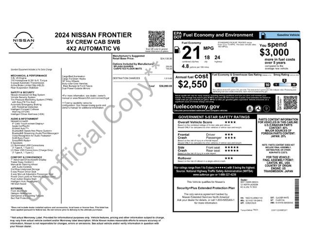 Certified 2024 Nissan Frontier SV RWD image 32