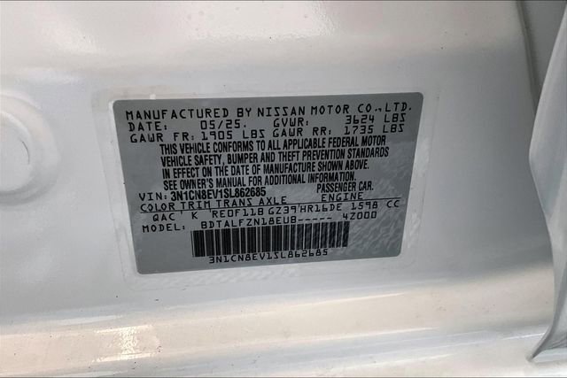 New 2025 Nissan Versa SV w/ Trunk Package image 38