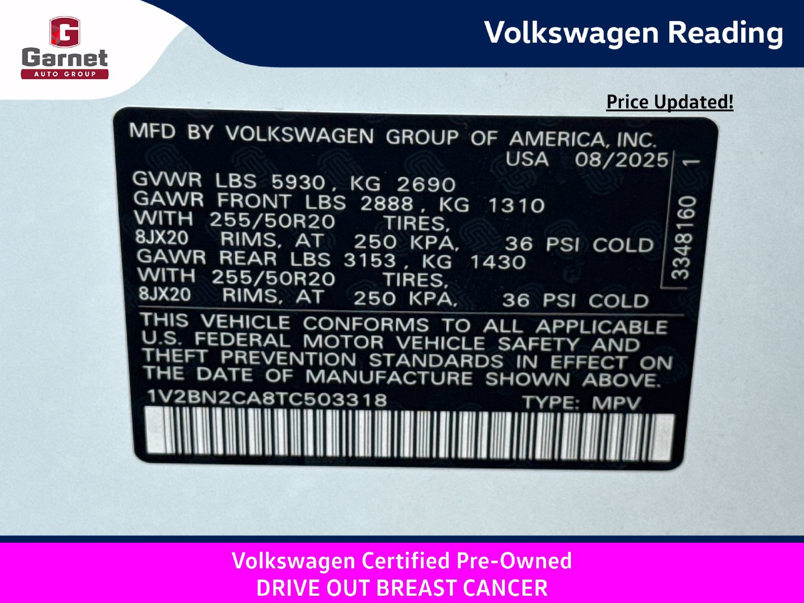 Certified 2026 Volkswagen Atlas SEL AWD/4WD image 30