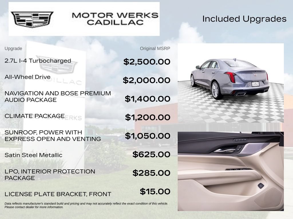 Certified 2022 Cadillac CT4 Premium Luxury AWD/4WD image 8