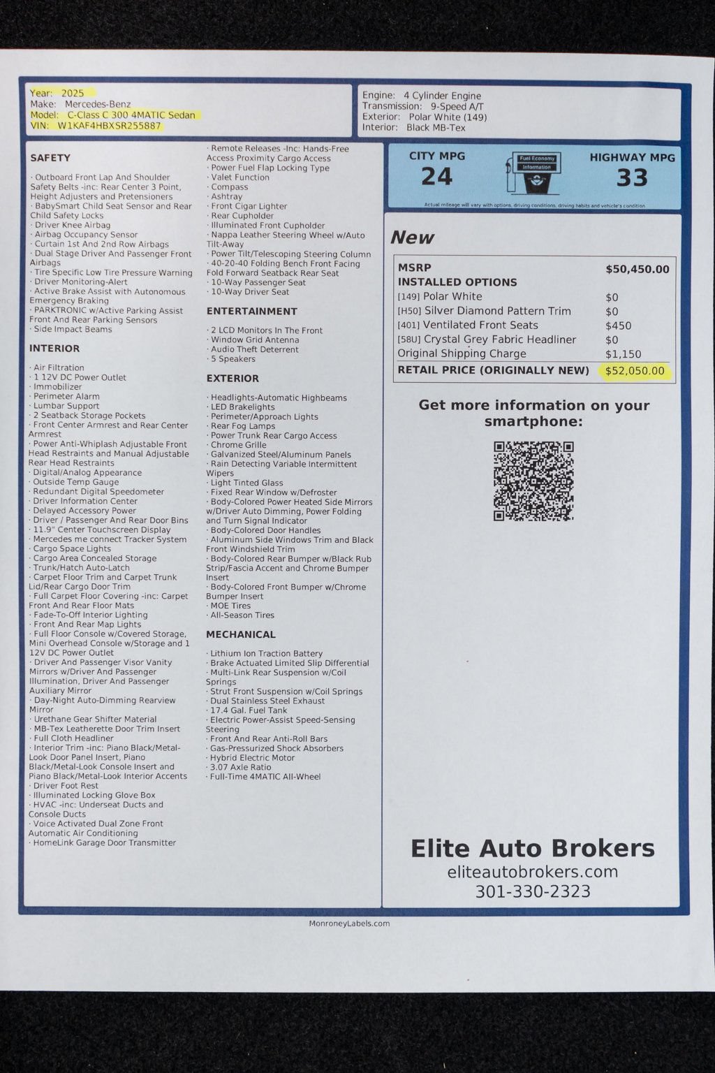 Used 2025 Mercedes-Benz C 300 4MATIC Sedan image 54