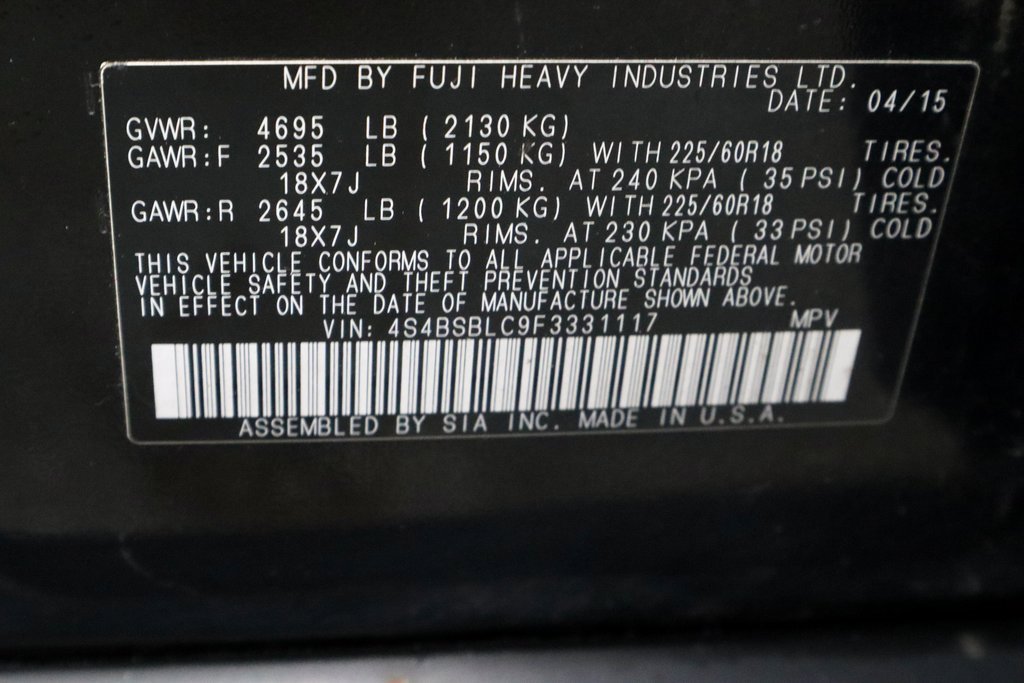 Used 2015 Subaru Outback 2.5i Limited image 36