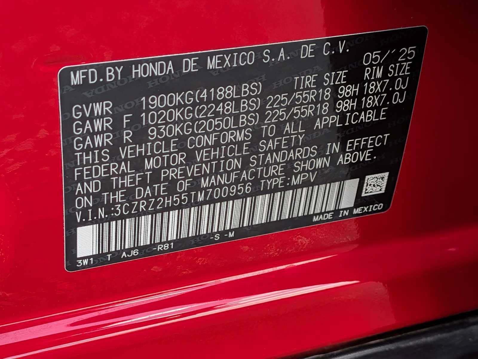 Certified 2026 Honda HR-V Sport image 29