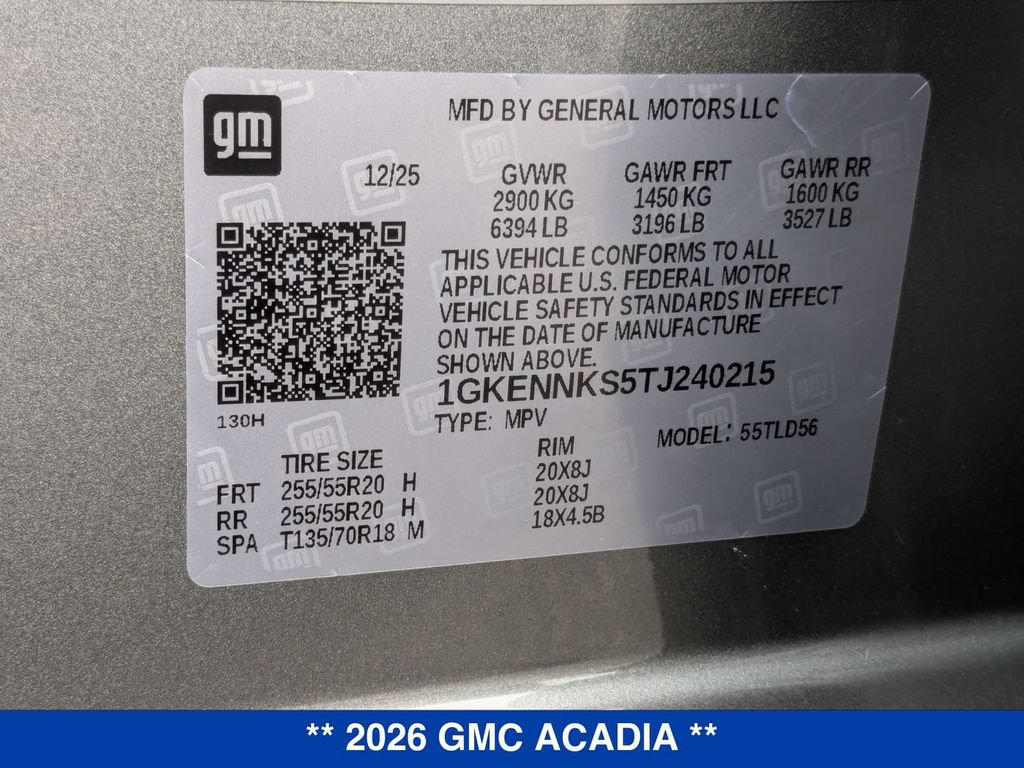 New 2026 GMC Acadia Elevation w/ Elevation Premium Package AWD/4WD image 36