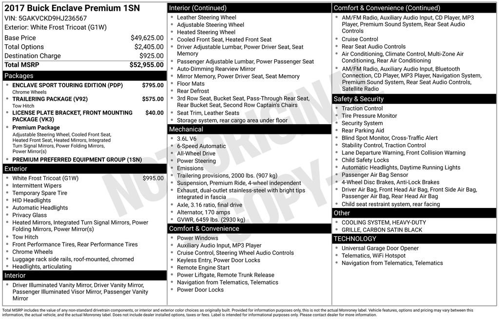 Used 2017 Buick Enclave Premium w/ Enclave Sport Touring Edition image 23