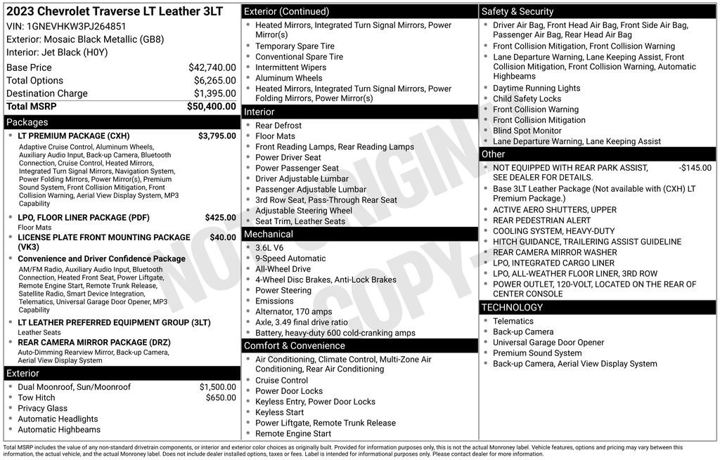 Used 2023 Chevrolet Traverse LT w/ LT Premium Package image 5