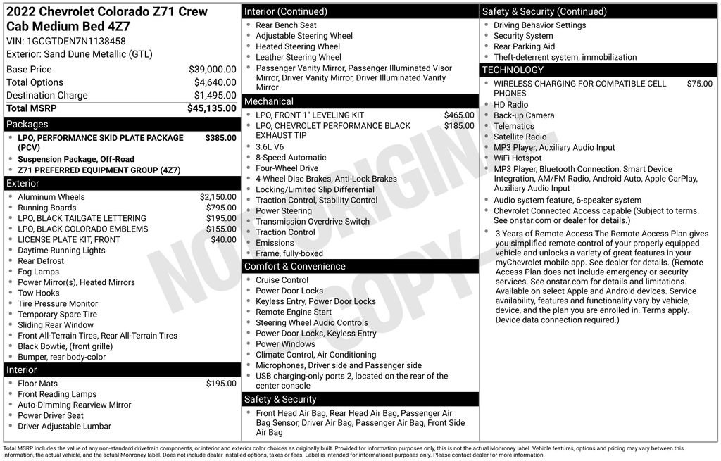 Used 2022 Chevrolet Colorado Z71 AWD/4WD image 43