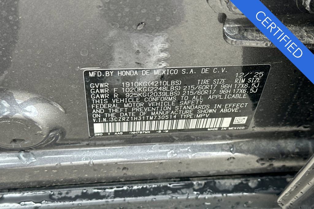 Certified 2026 Honda HR-V LX image 31