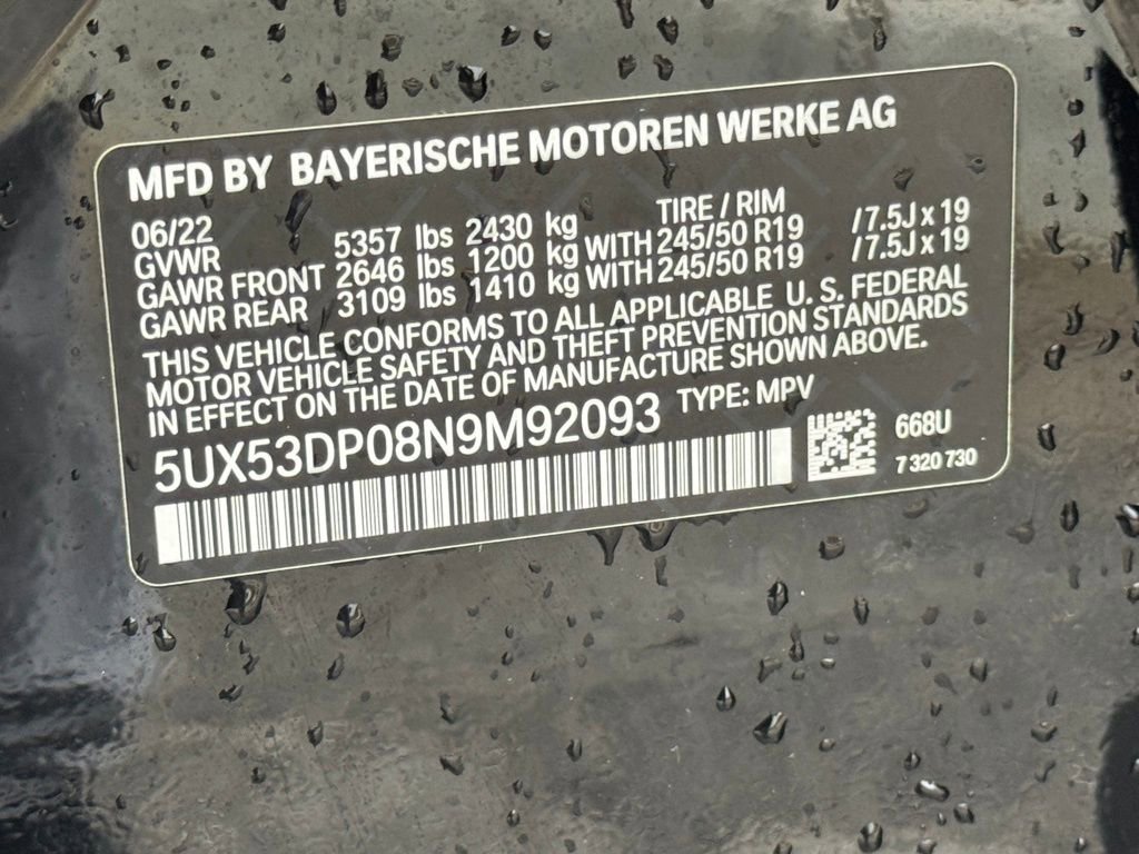 Used 2022 BMW X3 xDrive30i w/ Premium Package 2 image 34