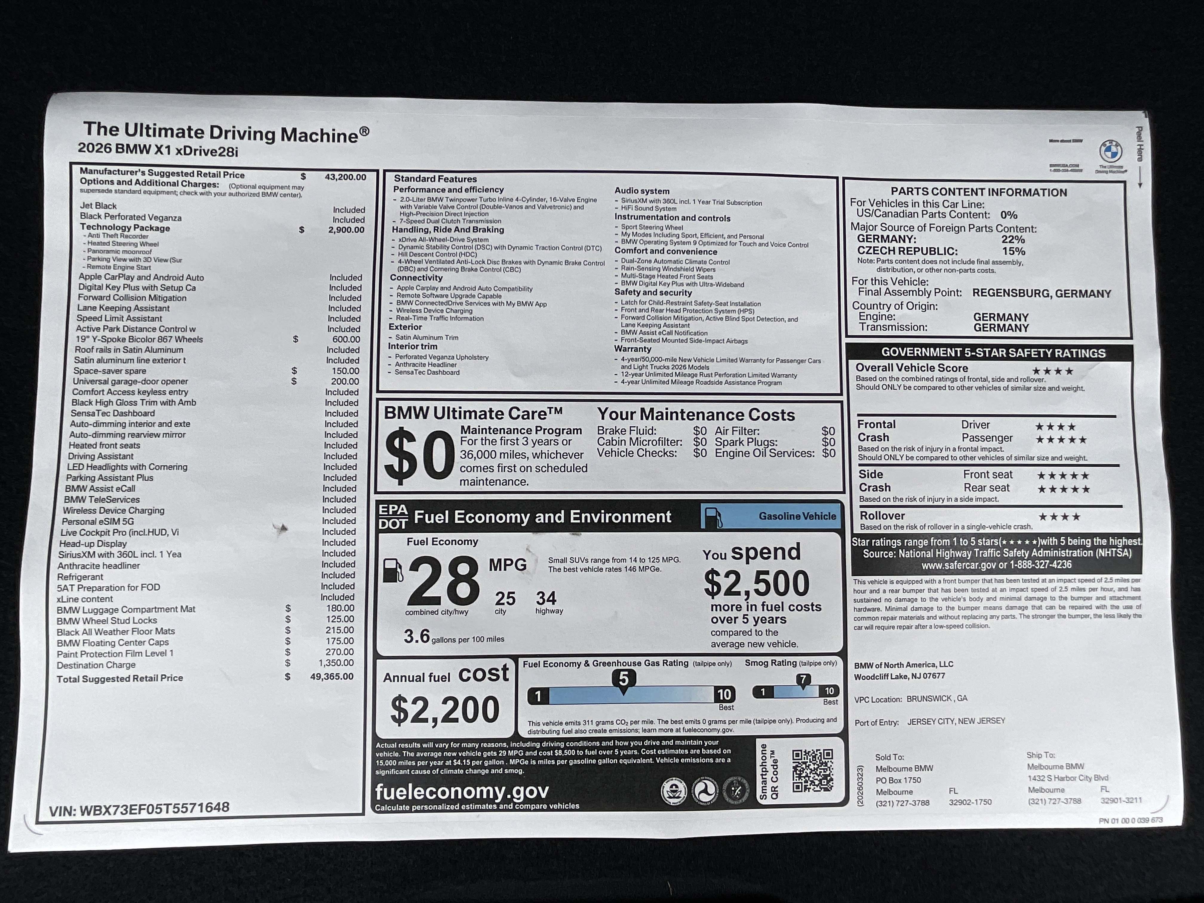 New 2026 BMW X1 xDrive28i w/ Technology Package image 37