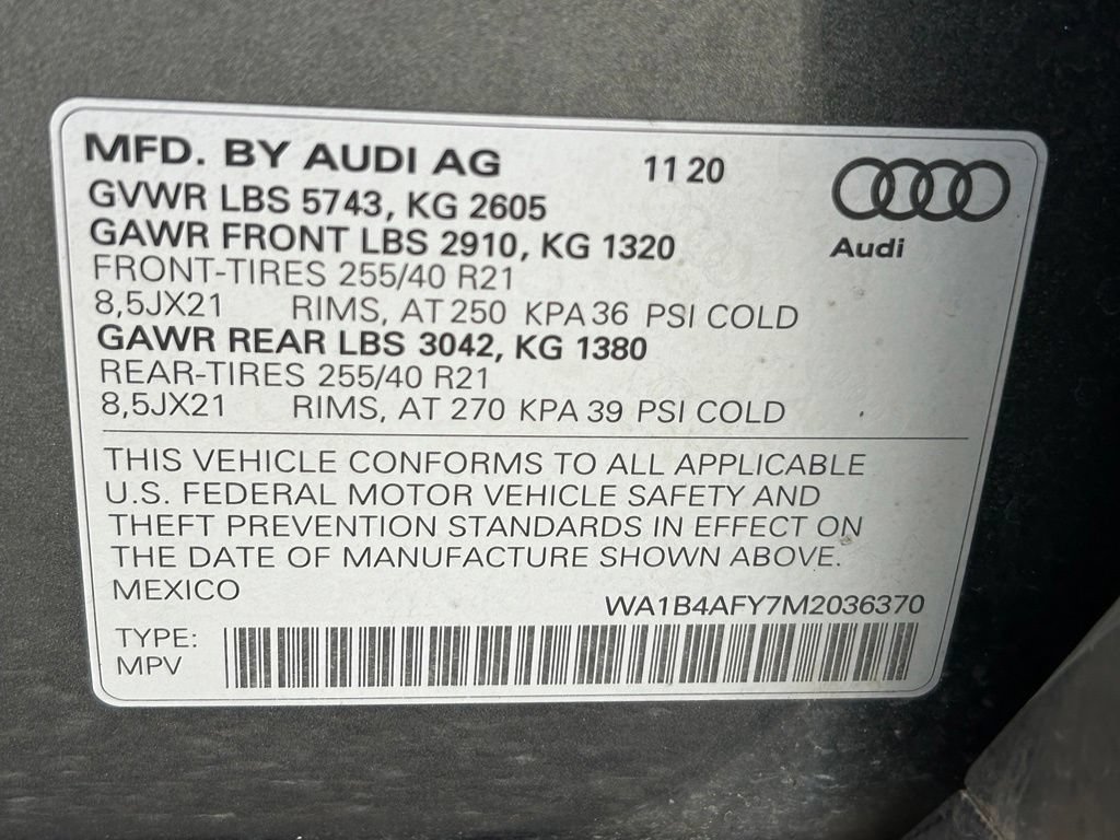 Used 2021 Audi SQ5 Premium Plus w/ Premium Plus Package AWD/4WD image 56
