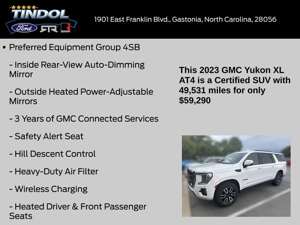 Used 2023 GMC Yukon XL AT4 w/ Max Trailering Package AWD/4WD image 14