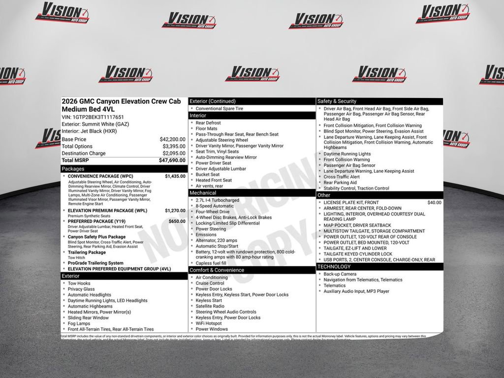 New 2026 GMC Canyon Elevation w/ Convenience Package image 25