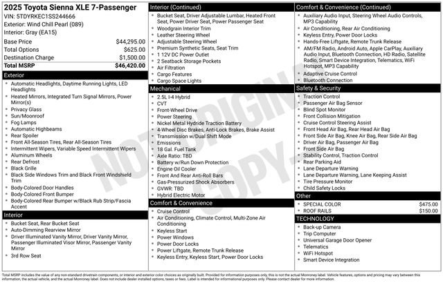 Used 2025 Toyota Sienna XLE FWD image 34
