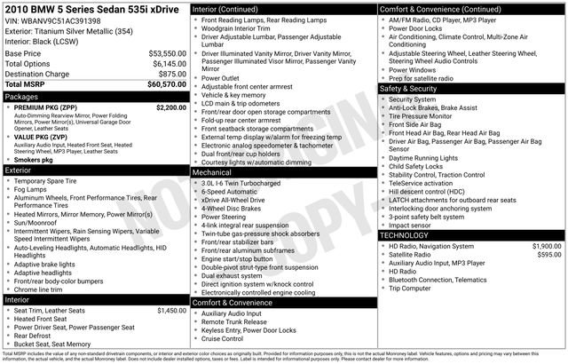 Used 2010 BMW 535i xDrive Sedan image 4