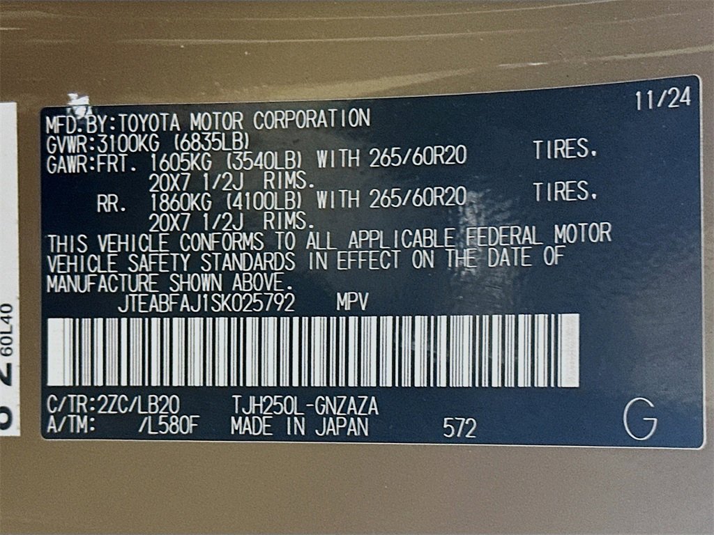 Used 2025 Toyota Land Cruiser w/ Premium Package image 36