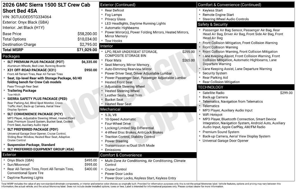 New 2026 GMC Sierra 1500 SLT w/ SLT Premium Plus Package AWD/4WD image 4