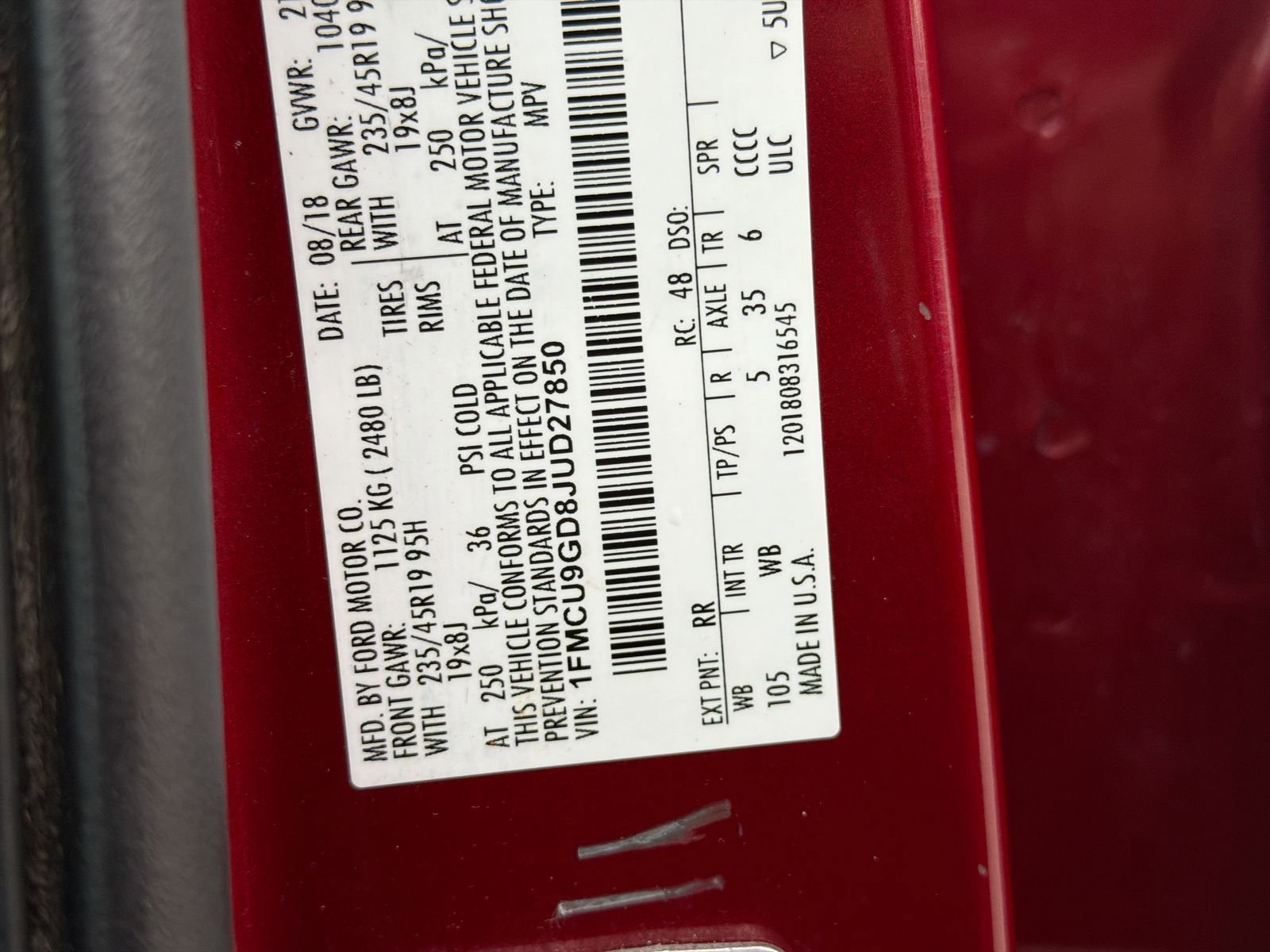 Used 2018 Ford Escape SE w/ SE Sport Appearance Package image 40