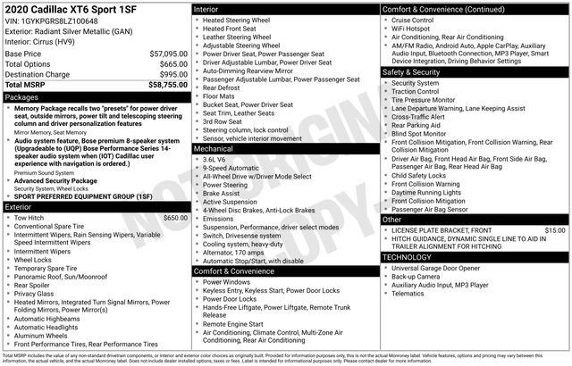 Used 2020 Cadillac XT6 Sport image 7