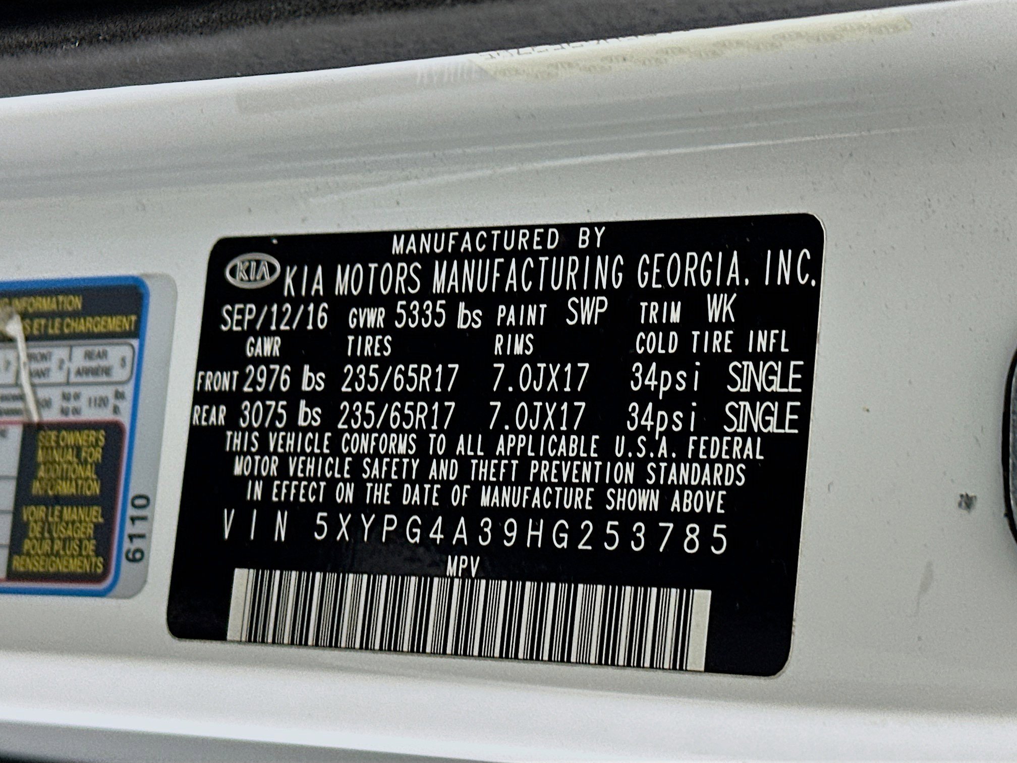 Used 2017 Kia Sorento FWD w/ LX Convenience Package image 12