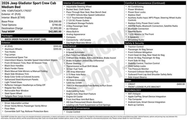 New 2026 Jeep Gladiator Sport video 4