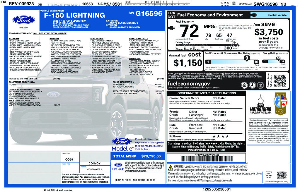 Used 2025 Ford F150 Lightning Flash AWD/4WD image 2
