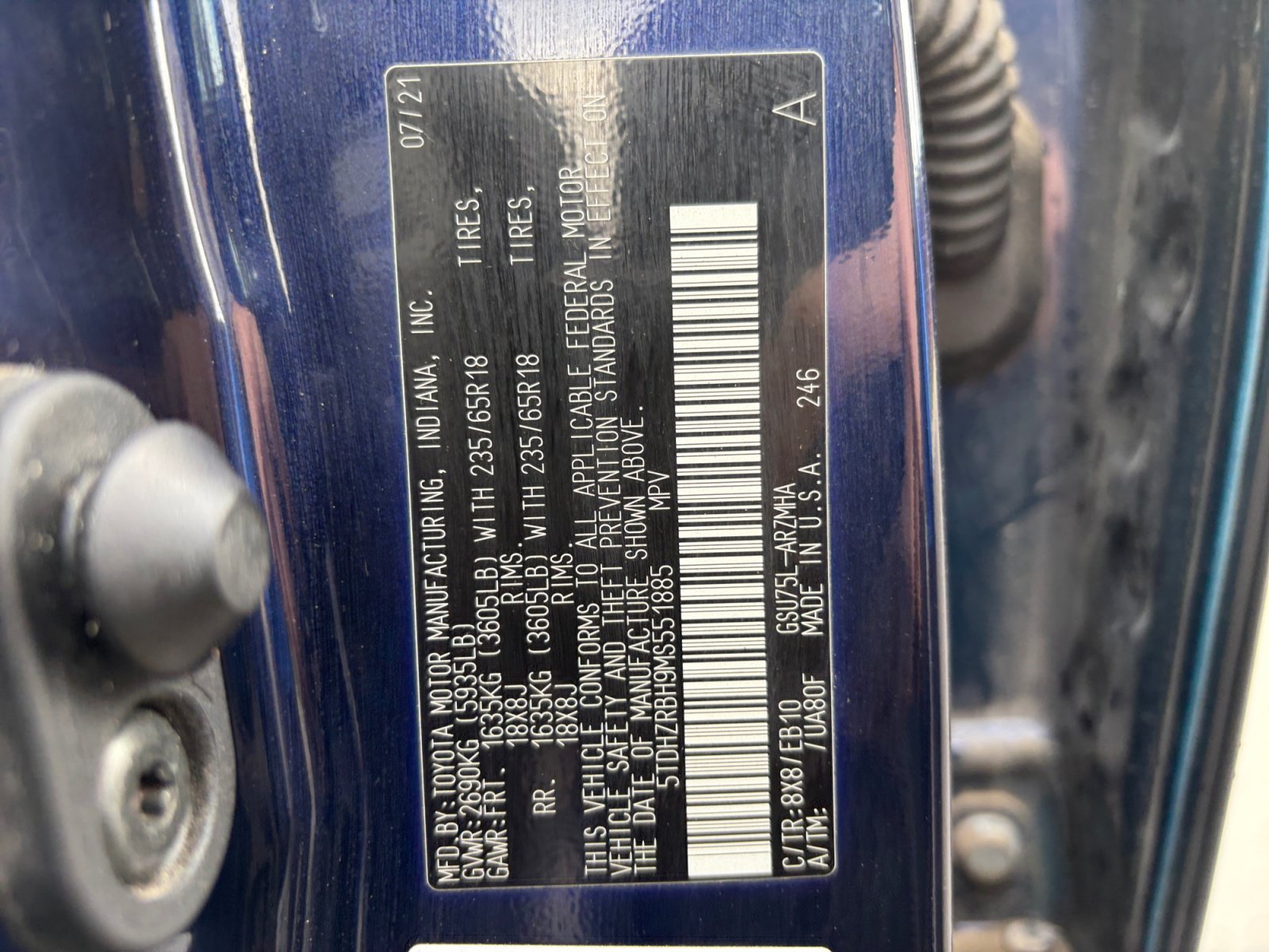Used 2021 Toyota Highlander XLE AWD/4WD image 33