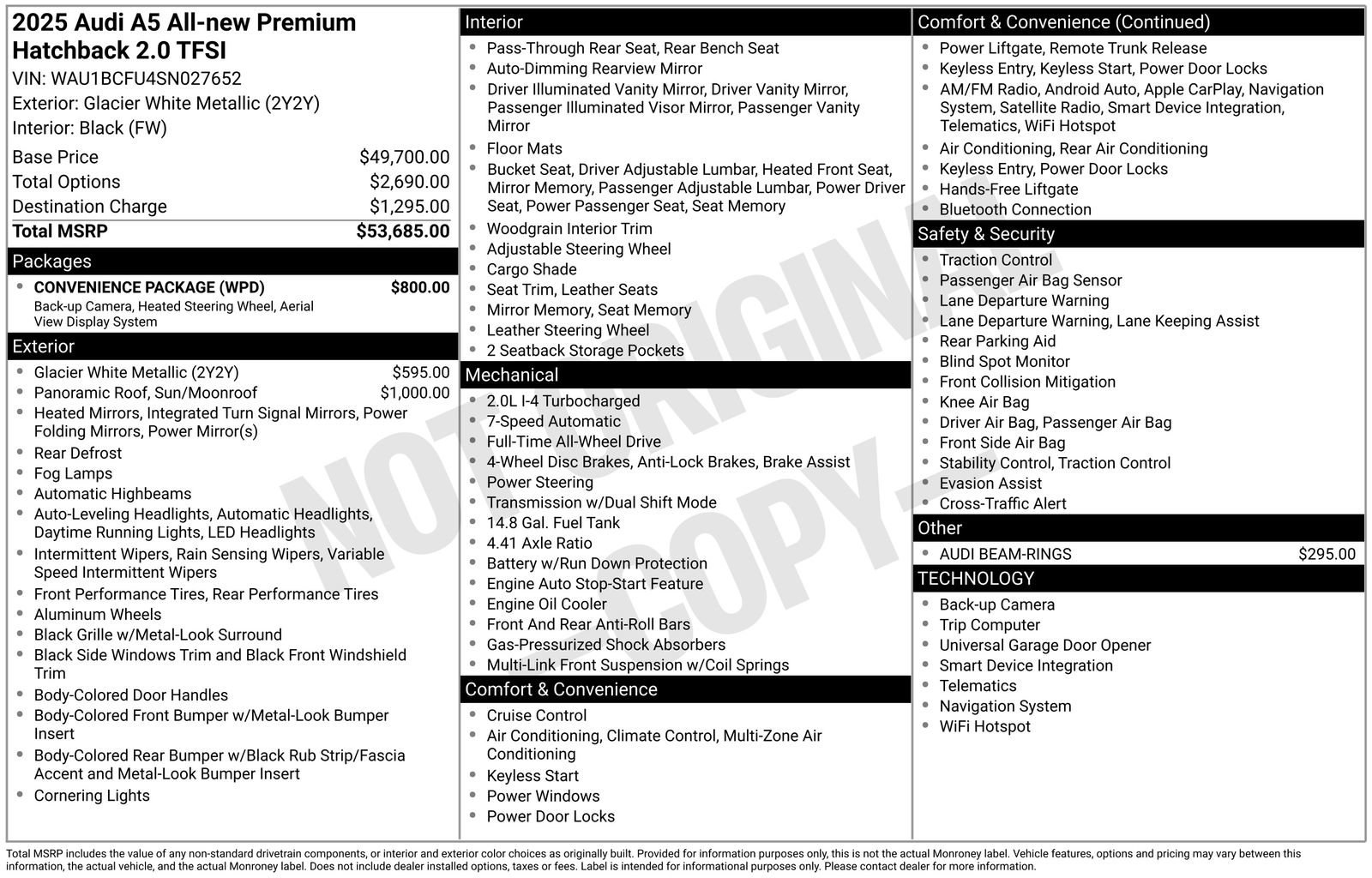 Certified 2025 Audi A5 2.0T Premium w/ Convenience Package image 32