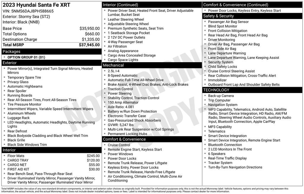Used 2023 Hyundai Santa Fe XRT AWD/4WD image 6