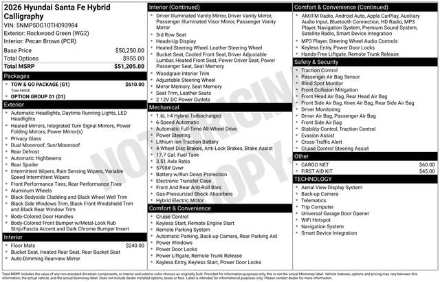 New 2026 Hyundai Santa Fe Calligraphy w/ Tow & Go Package image 9
