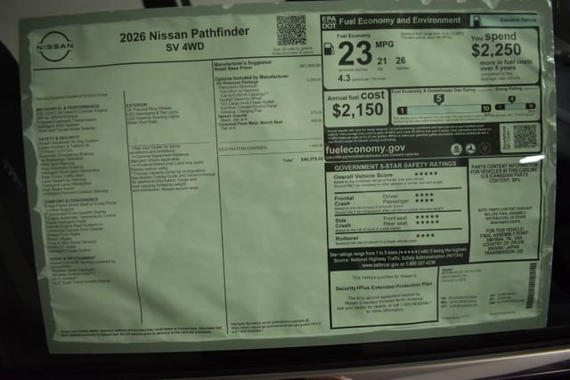 New 2026 Nissan Pathfinder SV AWD/4WD image 50